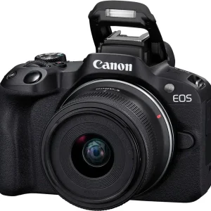 Canon - EOS R50 4K Video Mirrorless Camera with RF-S18-45mm f/4.5-6.3 IS STM Lens - Black