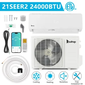 24000 BTU Mini Split 21 SEER2 INVERTER Air Conditioner Heat Pump 230V+Smart Wifi