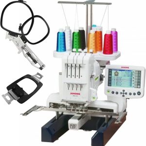 Janome MB-4S Four-Needle Embroidery Machine with Included Hat Hoop