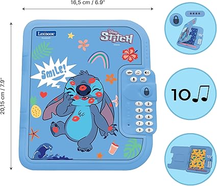 Lexibook, Disney Stitch: Electronic diary with pen and notebook included - Image 6