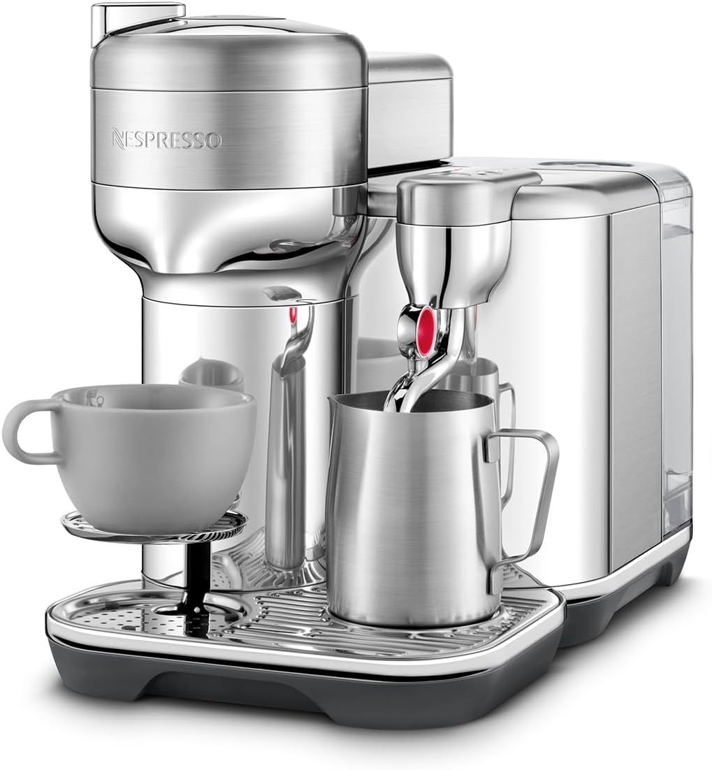 Nespresso Vertuo Creatista Automatic Pod Coffee Machine with Milk Frother Wand for Cappuccino
