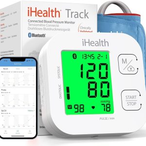 iHealth Track Smart Upper Arm Blood Pressure Monitor with Wide Range Cuff That fits Standard