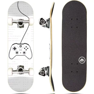 Complete Skateboard | Maple Wood | ABEC 5 Bearings | Double Kick Concave Deck