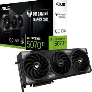 ASUS TUF Gaming RTX5070 Ti OC, PCIe5, 16GB DDR7, 2 HDMI, 3 DP, 2610MHz Clock
